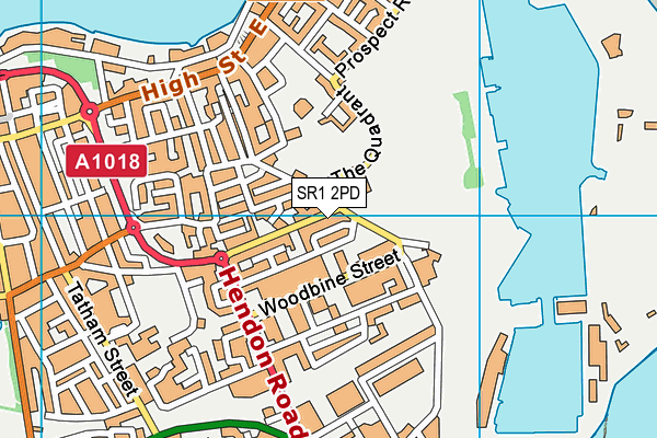 SR1 2PD map - OS VectorMap District (Ordnance Survey)