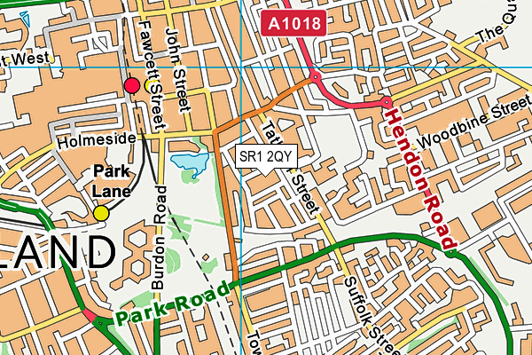 SR1 2QY map - OS VectorMap District (Ordnance Survey)