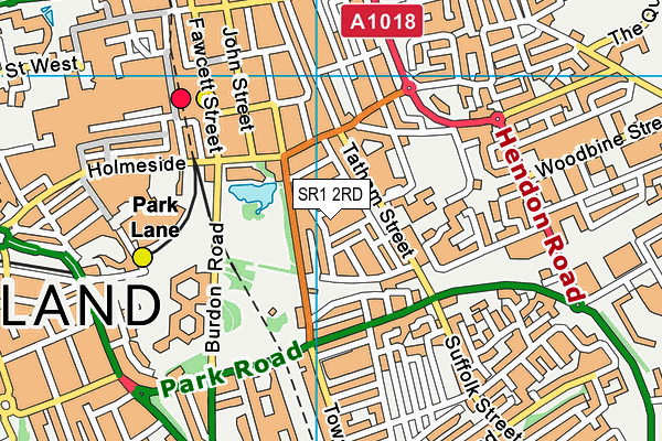 SR1 2RD map - OS VectorMap District (Ordnance Survey)