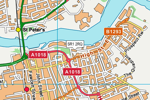 SR1 2RQ map - OS VectorMap District (Ordnance Survey)