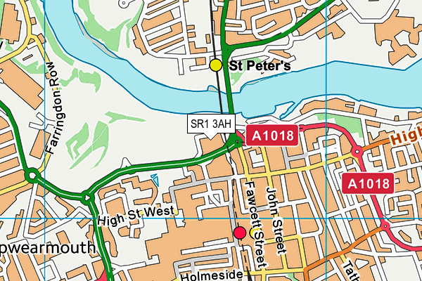 SR1 3AH map - OS VectorMap District (Ordnance Survey)