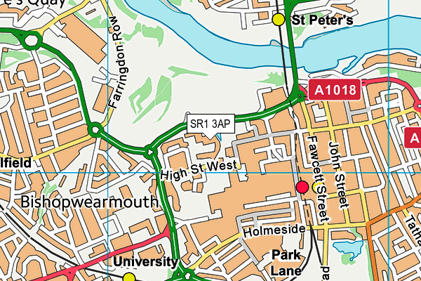 SR1 3AP map - OS VectorMap District (Ordnance Survey)