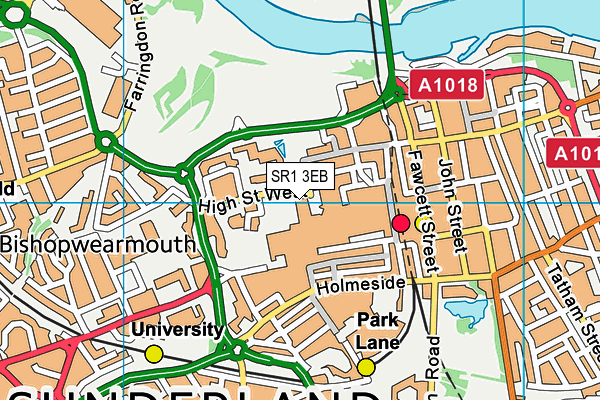 SR1 3EB map - OS VectorMap District (Ordnance Survey)