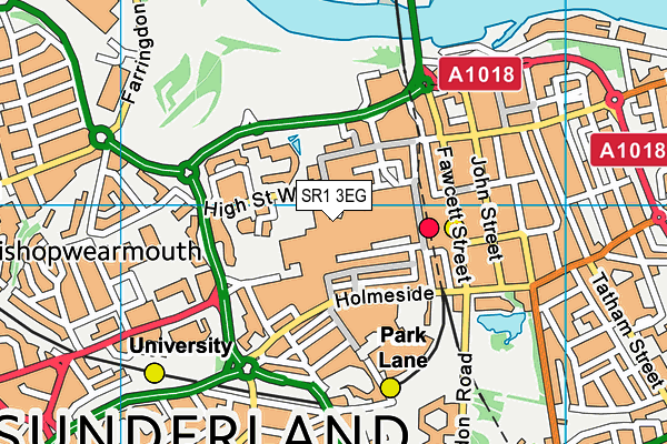 SR1 3EG map - OS VectorMap District (Ordnance Survey)