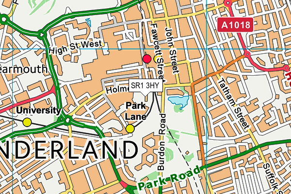 SR1 3HY map - OS VectorMap District (Ordnance Survey)