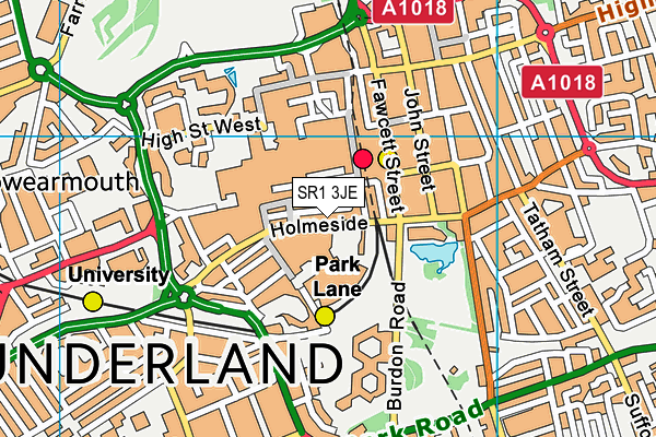 SR1 3JE map - OS VectorMap District (Ordnance Survey)