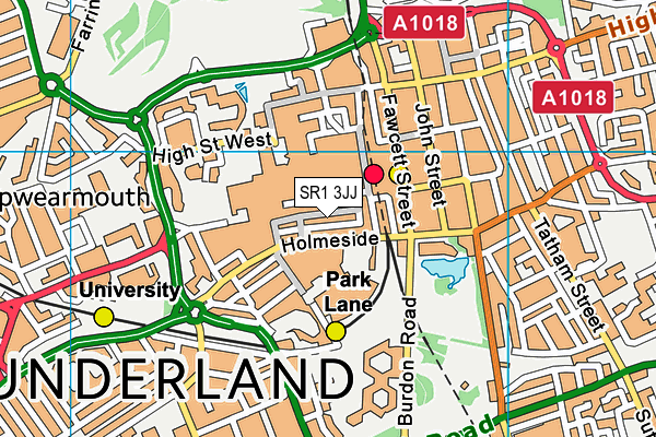 SR1 3JJ map - OS VectorMap District (Ordnance Survey)