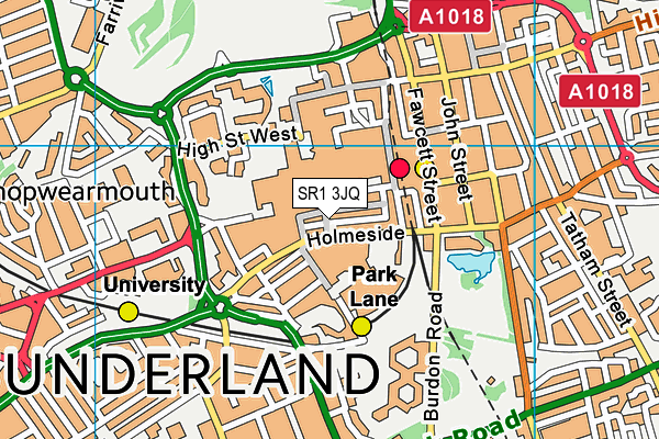 SR1 3JQ map - OS VectorMap District (Ordnance Survey)