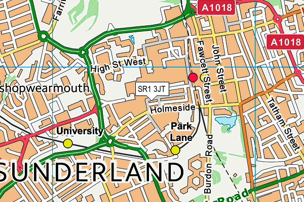 SR1 3JT map - OS VectorMap District (Ordnance Survey)