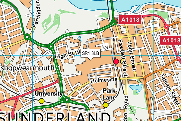 SR1 3LB map - OS VectorMap District (Ordnance Survey)