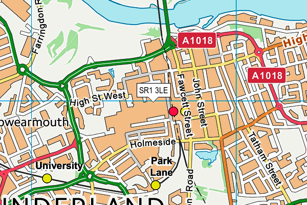 SR1 3LE map - OS VectorMap District (Ordnance Survey)