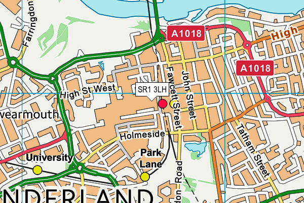 SR1 3LH map - OS VectorMap District (Ordnance Survey)