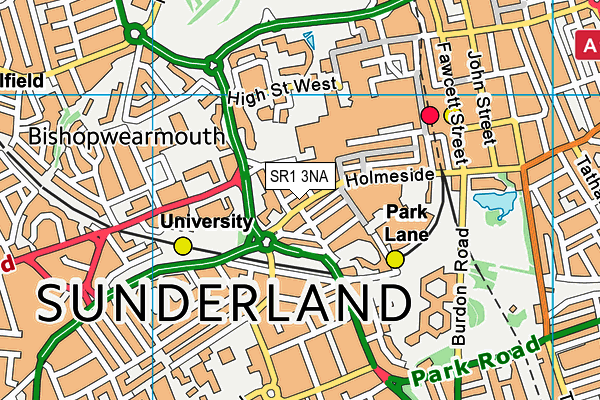 SR1 3NA map - OS VectorMap District (Ordnance Survey)