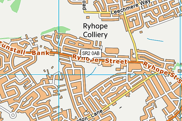 Onegym Ryhope map (SR2 0AB) - OS VectorMap District (Ordnance Survey)
