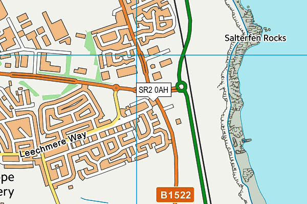 SR2 0AH map - OS VectorMap District (Ordnance Survey)