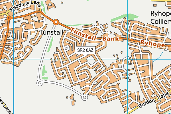 SR2 0AZ map - OS VectorMap District (Ordnance Survey)