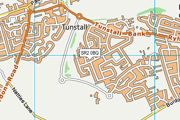 SR2 0BQ map - OS VectorMap District (Ordnance Survey)