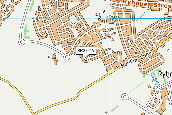 SR2 0DA map - OS VectorMap District (Ordnance Survey)