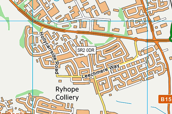 SR2 0DR map - OS VectorMap District (Ordnance Survey)