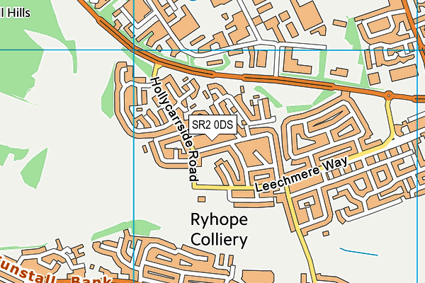 SR2 0DS map - OS VectorMap District (Ordnance Survey)