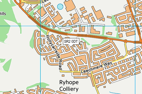 SR2 0DT map - OS VectorMap District (Ordnance Survey)