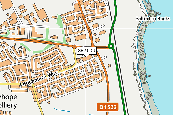 SR2 0DU map - OS VectorMap District (Ordnance Survey)
