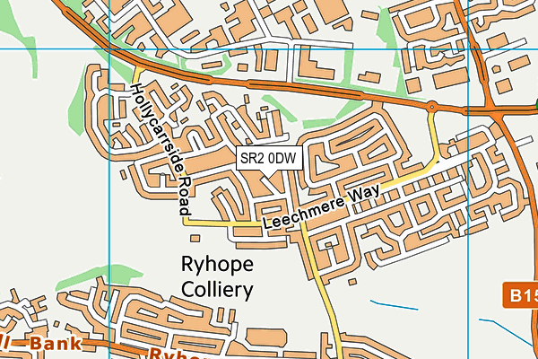 SR2 0DW map - OS VectorMap District (Ordnance Survey)