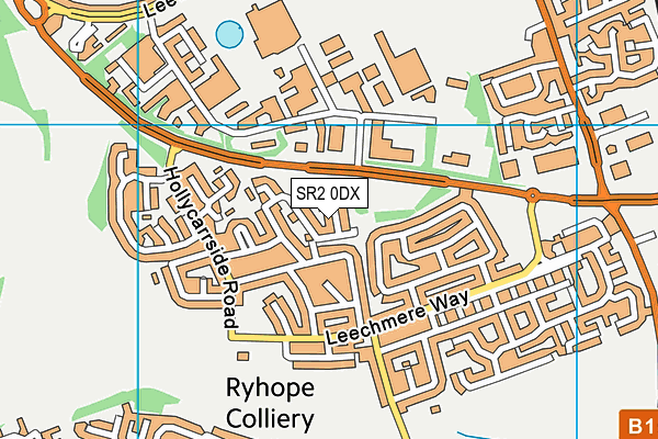 SR2 0DX map - OS VectorMap District (Ordnance Survey)