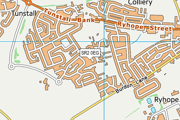 SR2 0EG map - OS VectorMap District (Ordnance Survey)