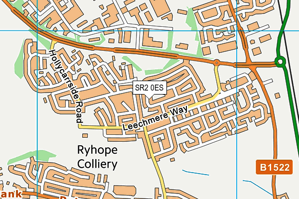 SR2 0ES map - OS VectorMap District (Ordnance Survey)