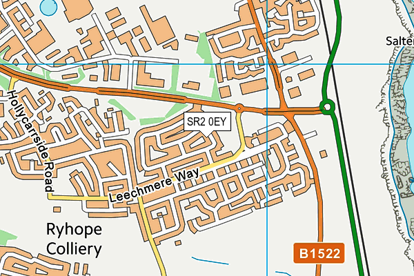 SR2 0EY map - OS VectorMap District (Ordnance Survey)