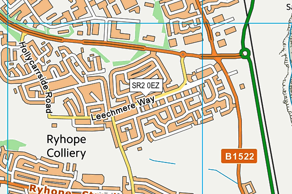 SR2 0EZ map - OS VectorMap District (Ordnance Survey)