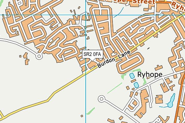 SR2 0FA map - OS VectorMap District (Ordnance Survey)