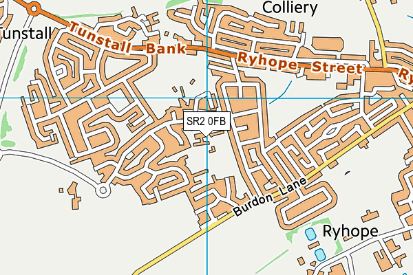 SR2 0FB map - OS VectorMap District (Ordnance Survey)