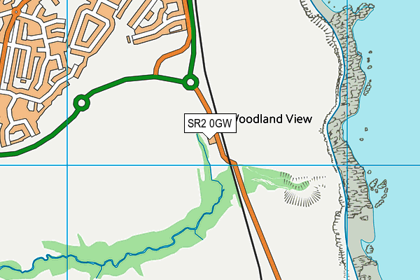 SR2 0GW map - OS VectorMap District (Ordnance Survey)