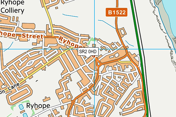 SR2 0HD map - OS VectorMap District (Ordnance Survey)