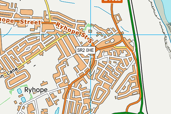 SR2 0HE map - OS VectorMap District (Ordnance Survey)