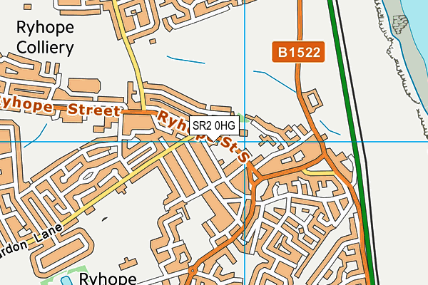 SR2 0HG map - OS VectorMap District (Ordnance Survey)