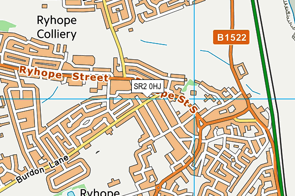 SR2 0HJ map - OS VectorMap District (Ordnance Survey)