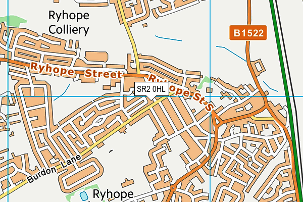 SR2 0HL map - OS VectorMap District (Ordnance Survey)