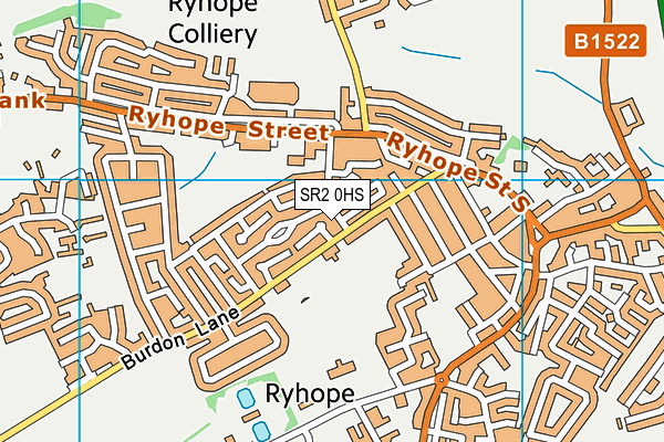 SR2 0HS map - OS VectorMap District (Ordnance Survey)