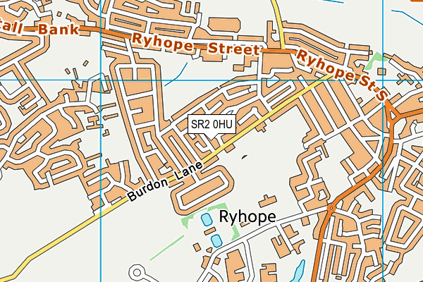 SR2 0HU map - OS VectorMap District (Ordnance Survey)