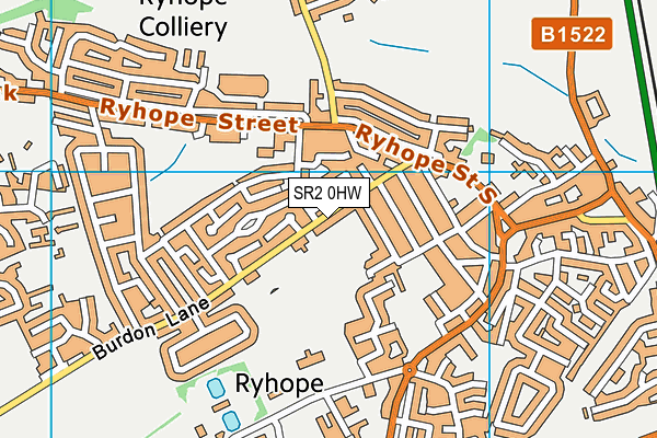 SR2 0HW map - OS VectorMap District (Ordnance Survey)