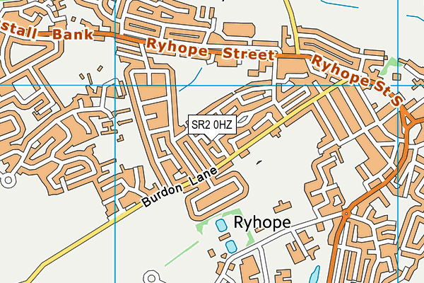 SR2 0HZ map - OS VectorMap District (Ordnance Survey)