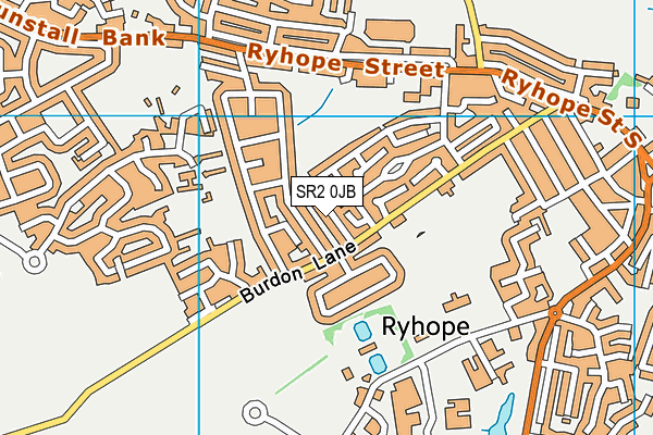 SR2 0JB map - OS VectorMap District (Ordnance Survey)