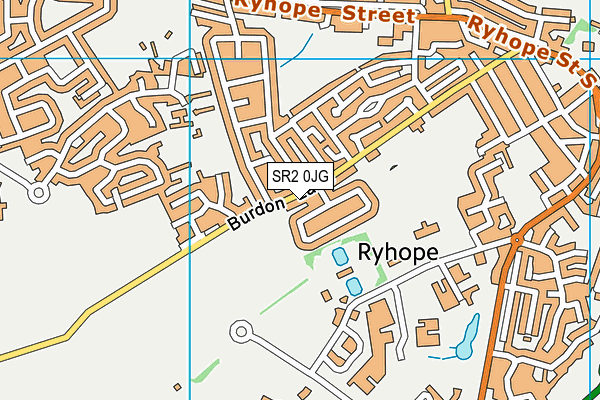 SR2 0JG map - OS VectorMap District (Ordnance Survey)