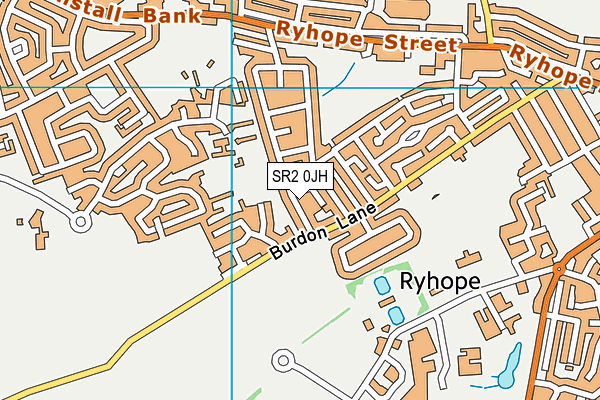 SR2 0JH map - OS VectorMap District (Ordnance Survey)