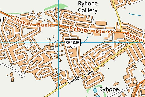 SR2 0JR map - OS VectorMap District (Ordnance Survey)