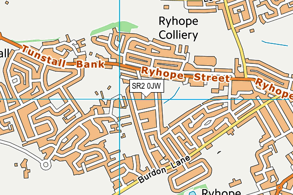 SR2 0JW map - OS VectorMap District (Ordnance Survey)