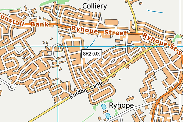 SR2 0JX map - OS VectorMap District (Ordnance Survey)